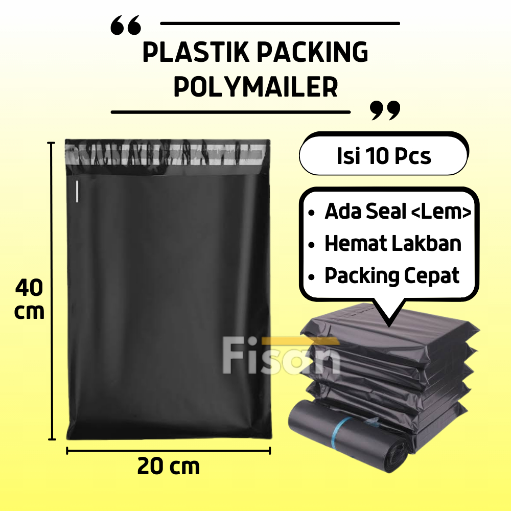 

10 Pcs Plastik Polymailer 20x40 cm