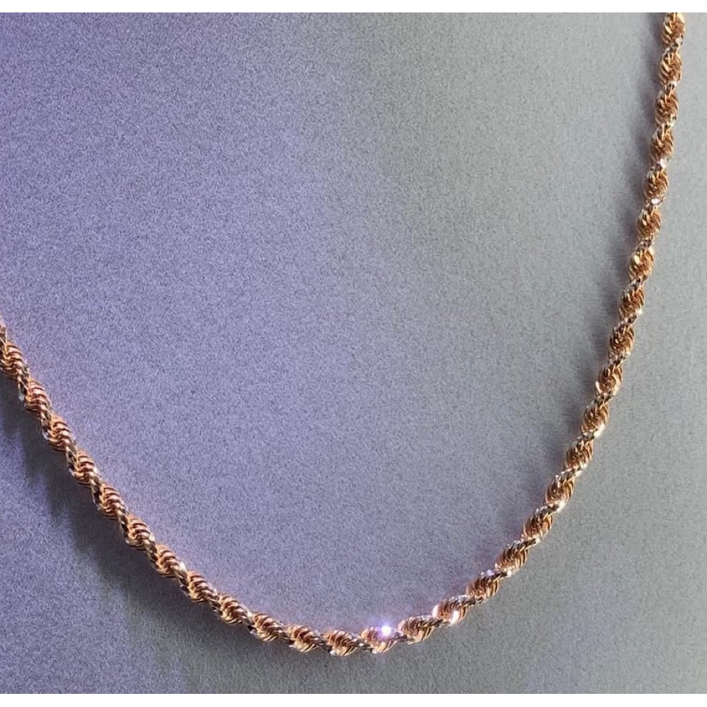 Kalung Emas Ulir Polos Kalung Korea Tamparan Tambang Korea Gold Kalung Emas Rosegold Kadar 700