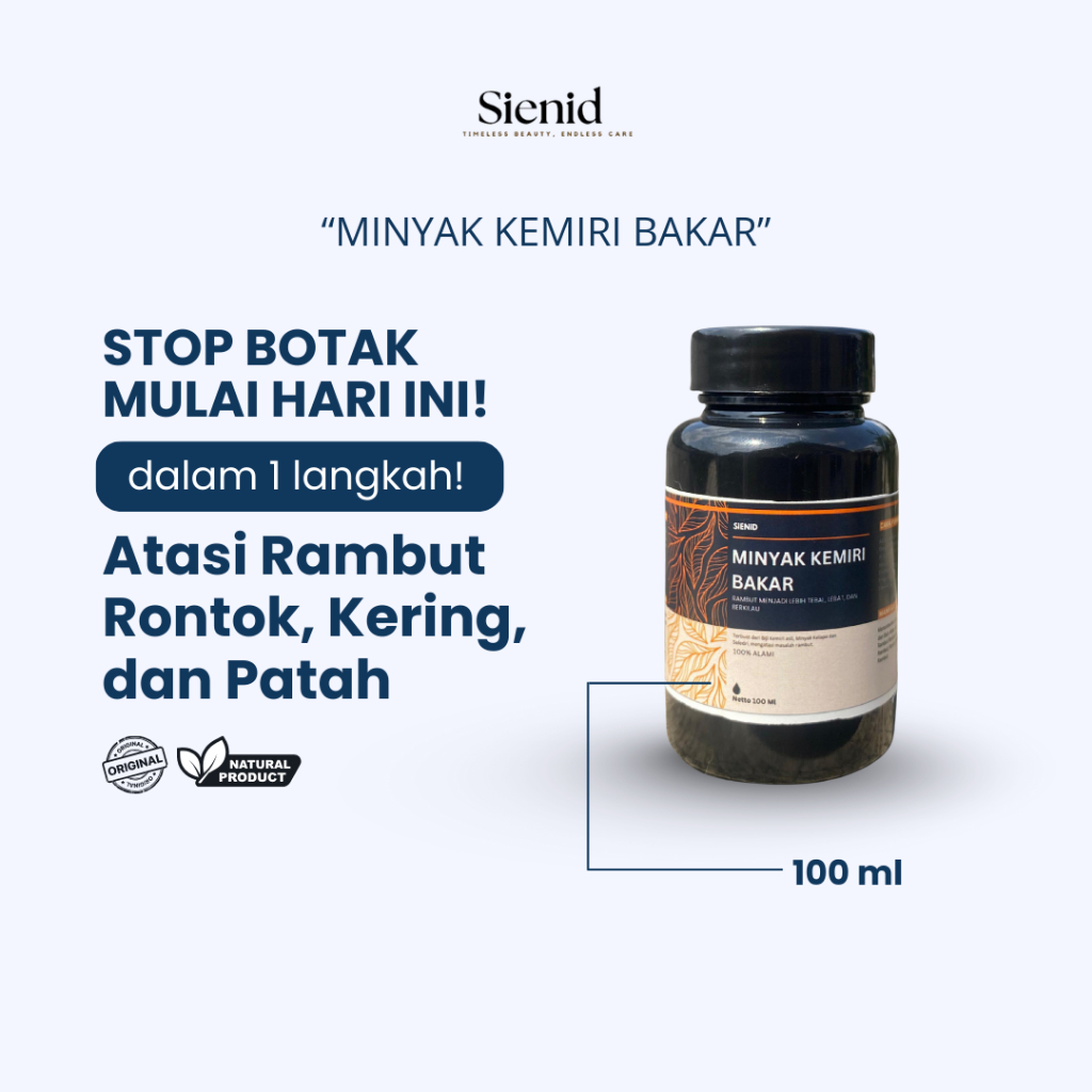 Minyak Kemiri Bakar Penghitam Rambut Uban Permanen Penumbuh Rambut Cepat Minyak Kemiri Penumbuh Ramb