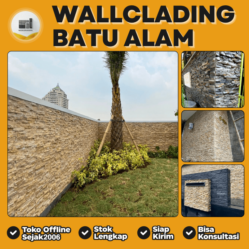 Wall Cladding Batu Alam Cocok Untuk Dinding