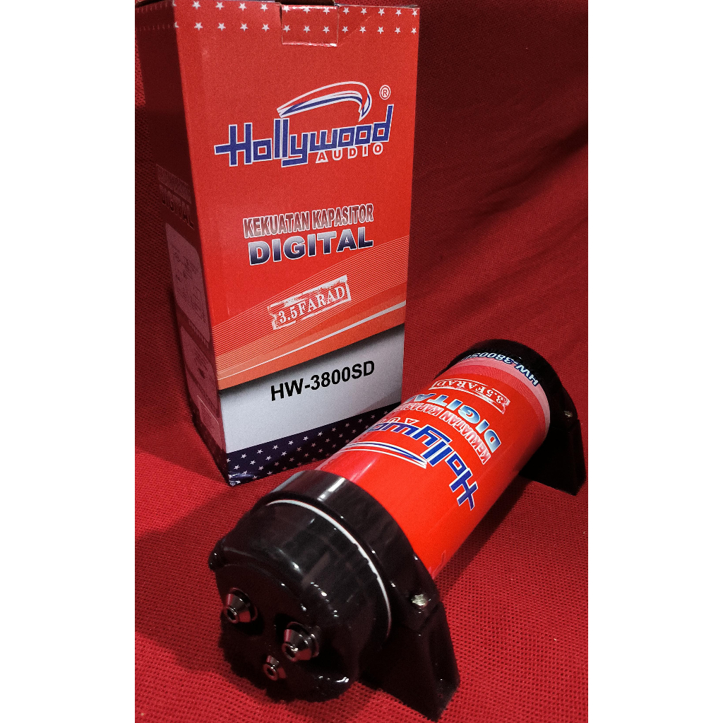 Kapasitor bank Hollywood Digital 3.5 farad HW -3800 SD kapasitor audio mobil