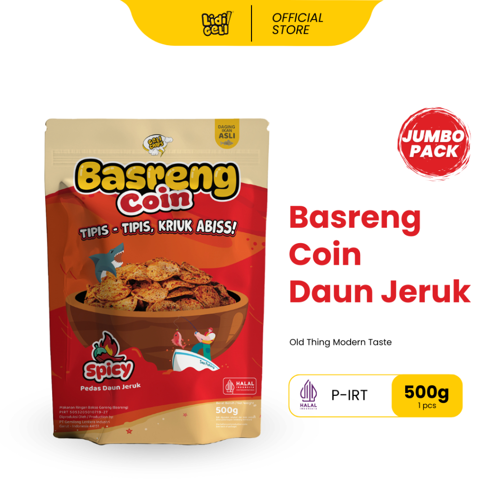 

Geli Chips - Basreng Koin Pedas Daun Jeruk Renyah Kriuk Jumbo 500gr