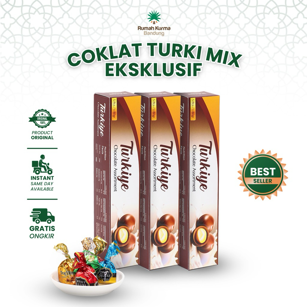

Coklat Arab Turki Premium Mix Kemasan Mini Pack Oleh-oleh Haji Umroh