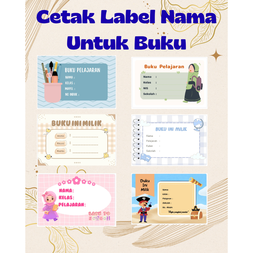 

Sticker Label Buku Tulis Anak 40pcs