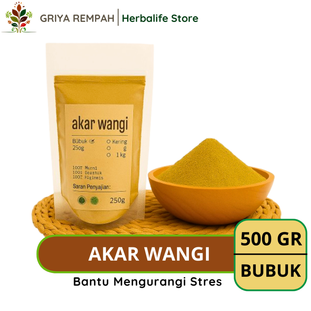 

AKAR WANGI BUBUK 500 GRAM Premium – Vetiver Narwastu Ramuan Rempah Herbal Kering Alami dengan Aroma Menenangkan Simplisia Chrysopogon zizanioides