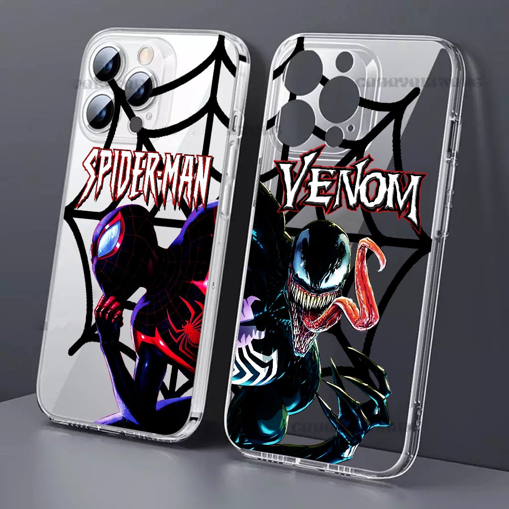 ALL TYPE CASE BENING MOTIF SPIDERMAN DAN VENOM UNTUK REALME 8i REALME 9i REALME 5/5i C33 C55 C21/C21