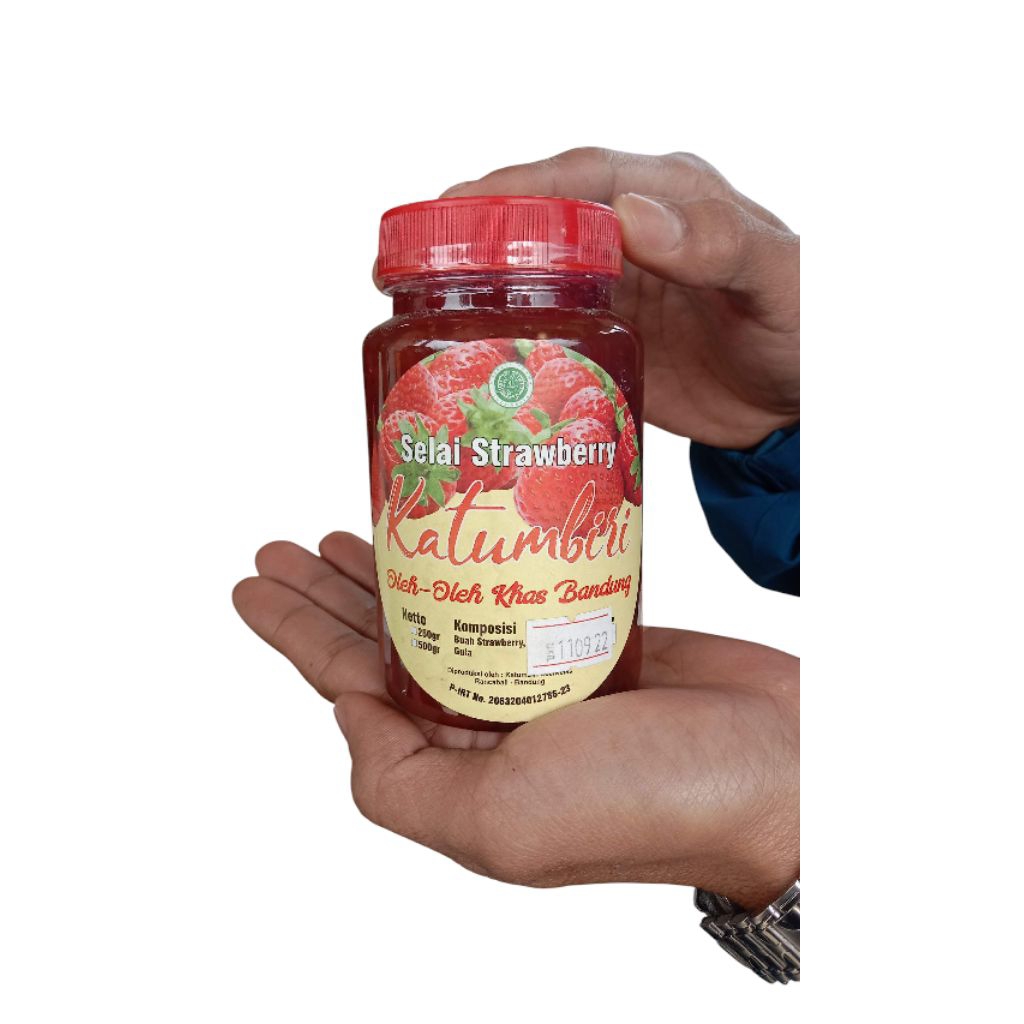 

selai strawberry kemasan toples plastik