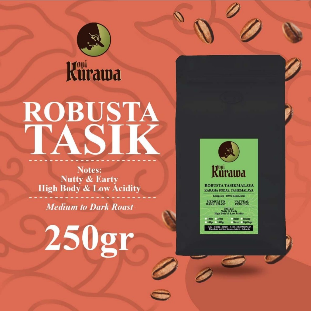 

Kopi Robusta Tasik 250gr Tasikmalaya Coffee Bean Espresso Biji Bubuk 250 gr Blend Coffee Shop Cafe Kopi Susu