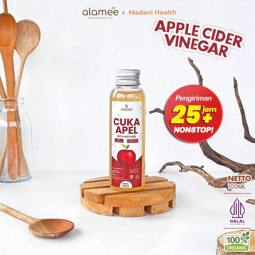 

ALAMEE Cuka Apel Original Vinega With Mother Premium Organik Apple Cider Vinegar Vinega Sari Buah