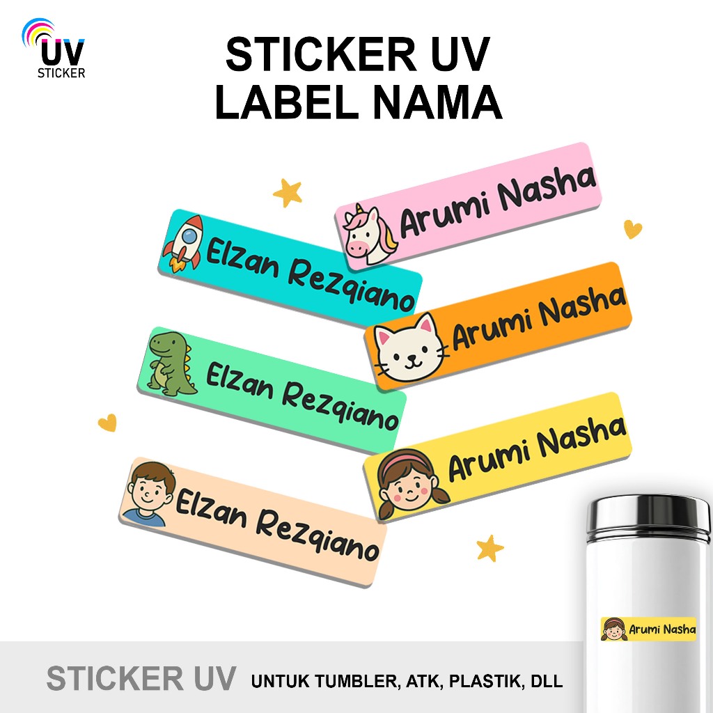 

STIKER UV - LABEL NAMA | STICKER UV, STICKER MOTOR, STICKER MOBIL, STICKER HELM, STICKER TUMBLER, STICKER 3D, STICKER UV DTF BY UVSticker