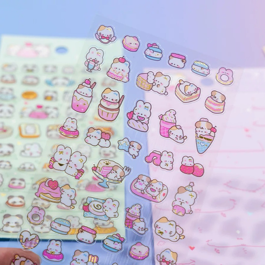 

Stiker Lucu Premium Motif Cute Animal Food