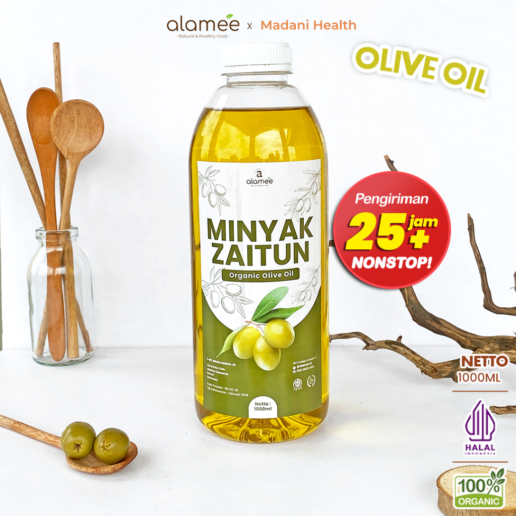 

ALAMEE Minyak Zaitun Untuk Diminum Olive Oil Extra Virgin Organic Organik Murni Asli Masak EVOO