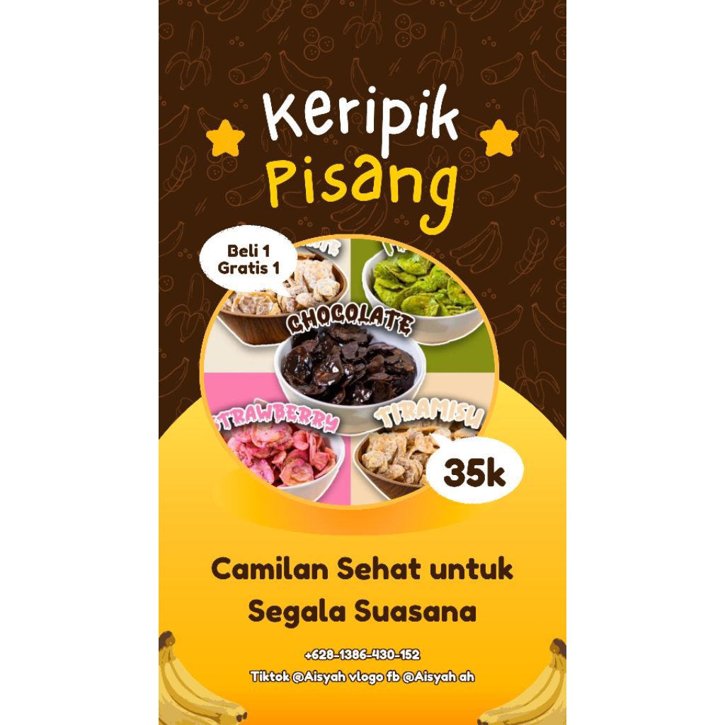 

KRIPIK PISANG coklat lumer