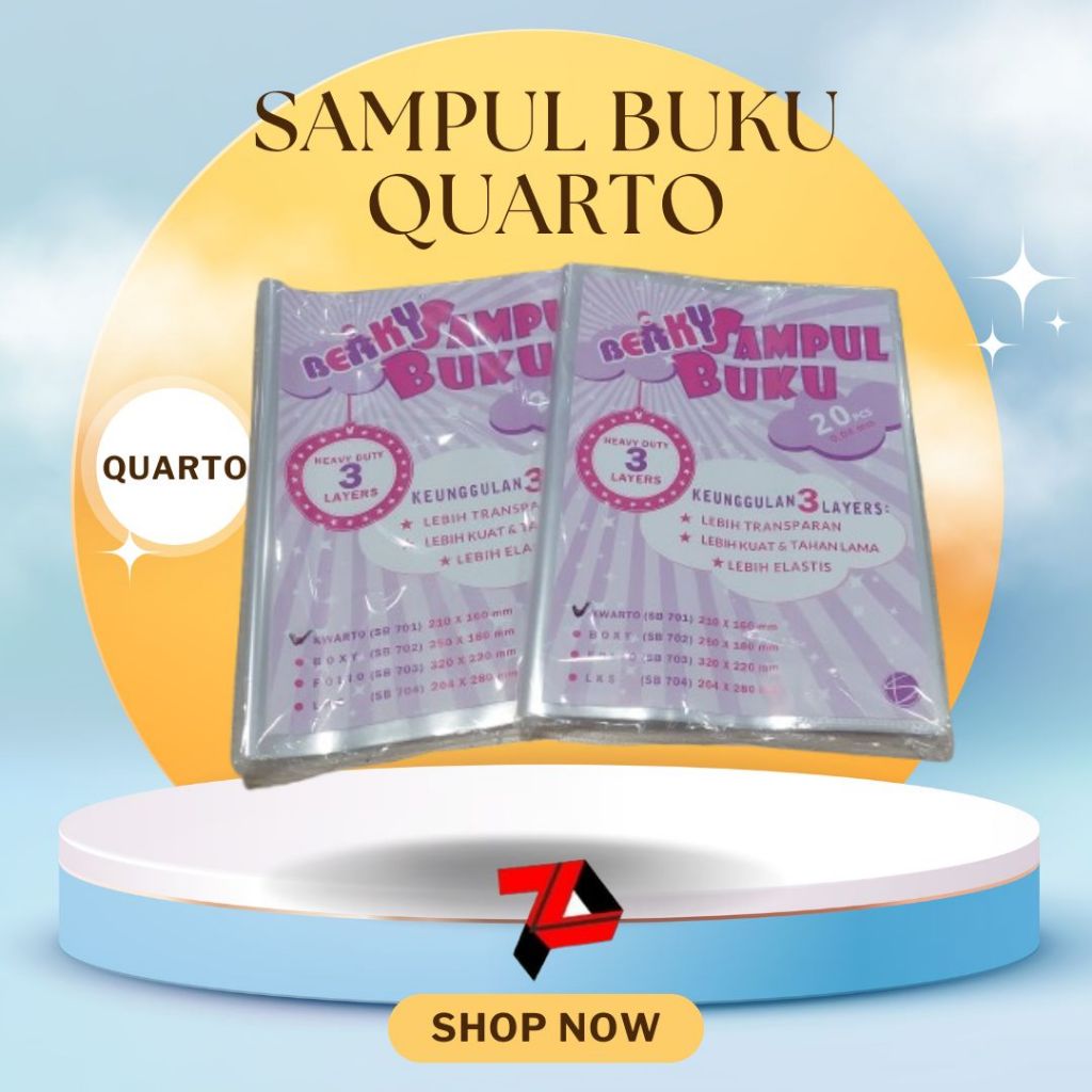 

Sampul Buku Tulis Quarto / sampul bening & sampul coklat (PACK)