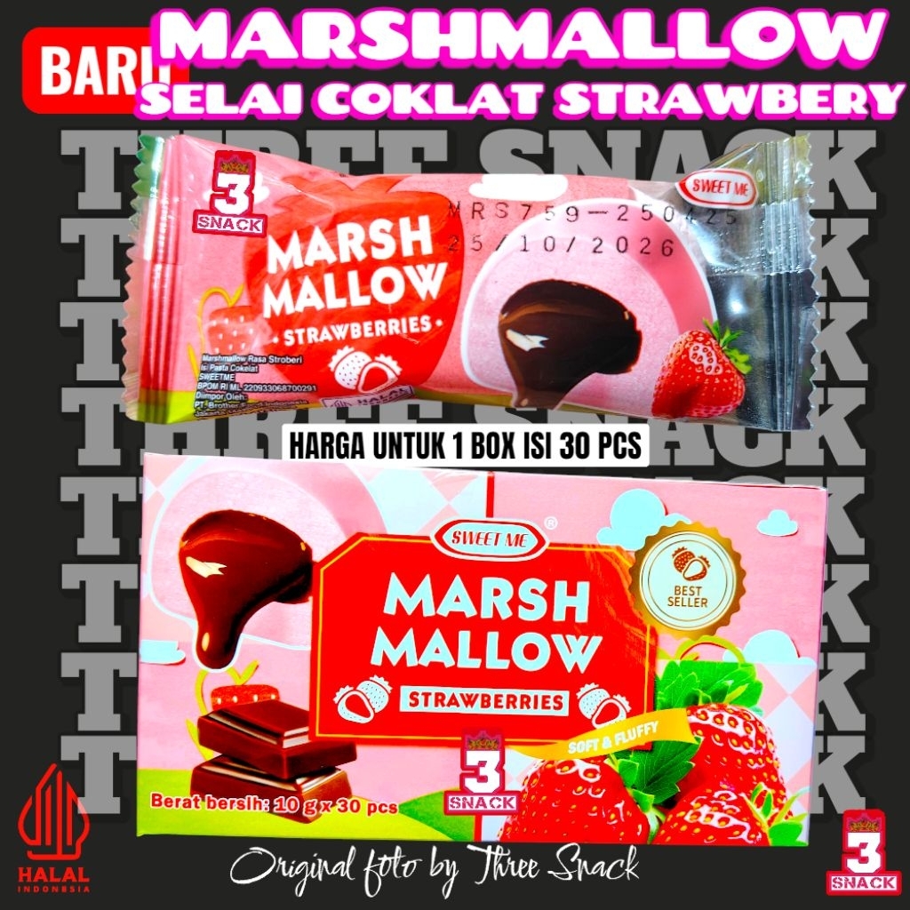 

MARSHMALLOW VIRAL MARSHMALLOW BUAH SELAI COKLAT ISI 30