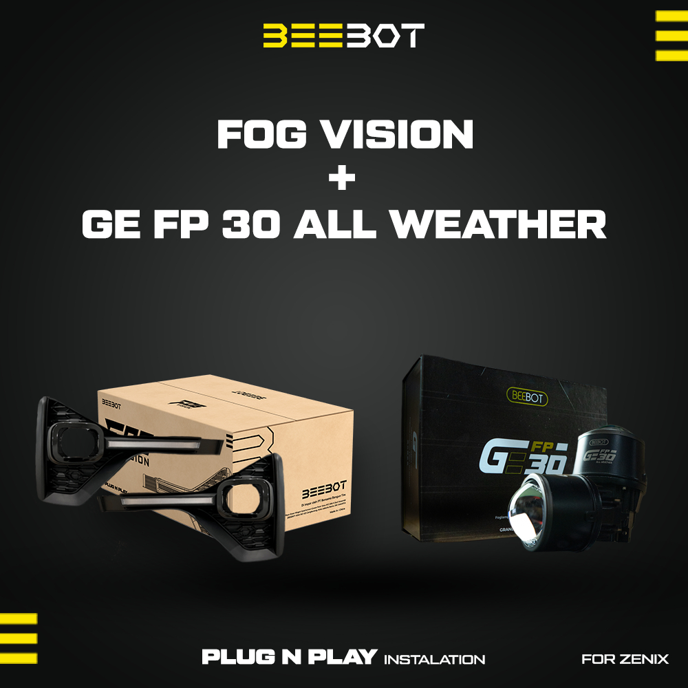 Beebot lampu mobil FOG VISION foglamp zenix PNP 3 inch  |Putih Kuning | tembus hujan dan kabut
