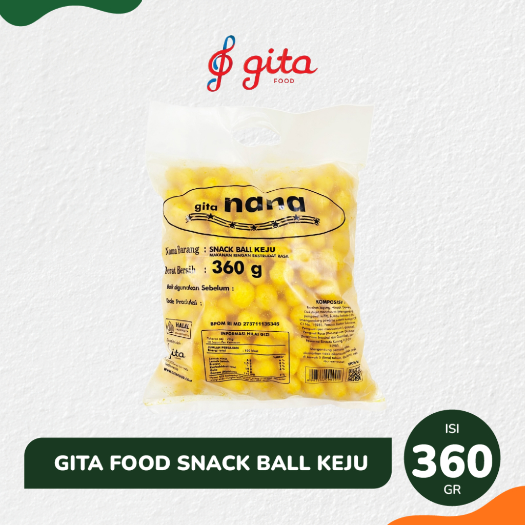 

GITA FOOD SNACK BALL KEJU 360GR