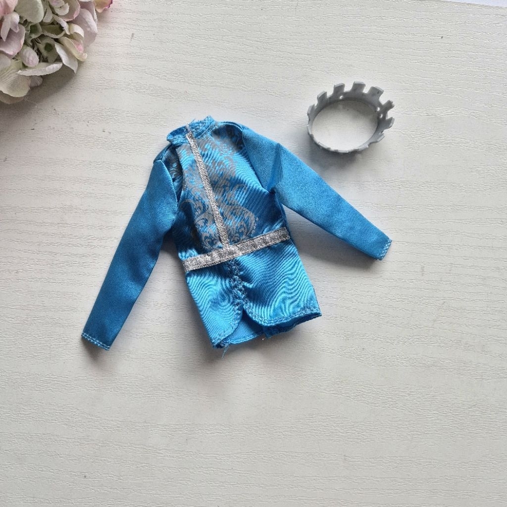 Baju Barbie Ken Prince Mattel blue silver