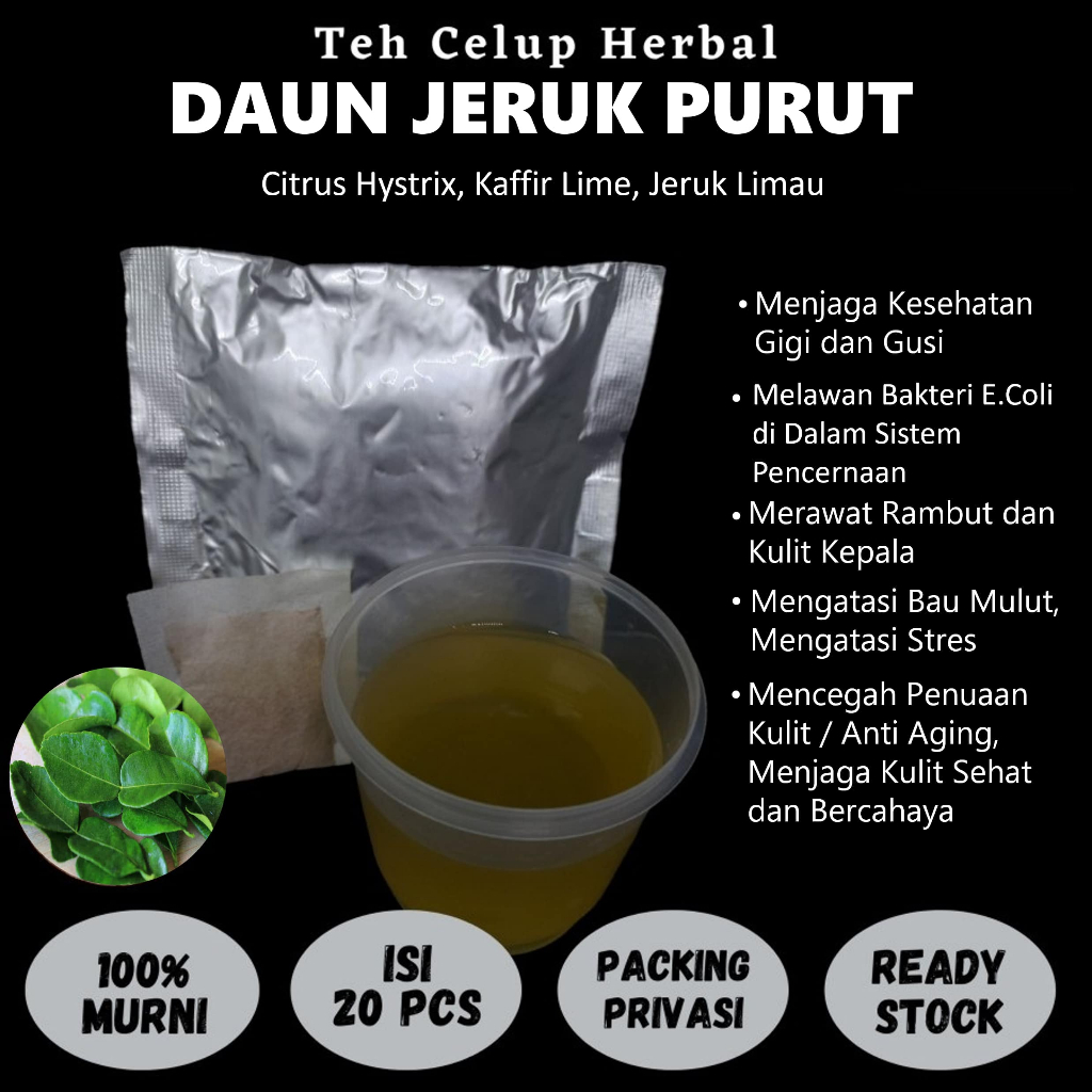 

Teh Celup Herbal DAUN JERUK PURUT Menjaga Kesehatan Kulit Rambut Gigi dan Gusi Meredakan Peradangan