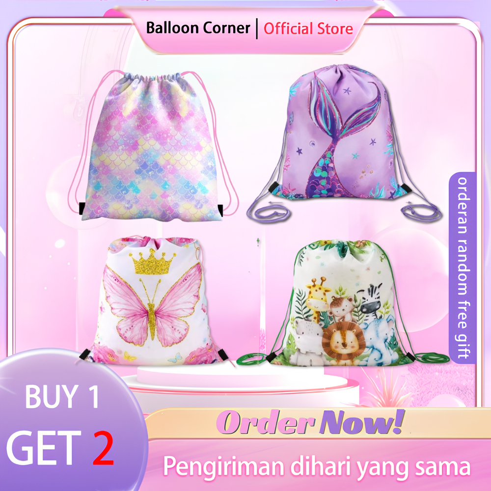 

Tas Ransel Serut Hadiah Goodie Bag Kantong Permen Untuk Hadiah Perlengkapan Pesta Ulang Tahun Karakter Lucu