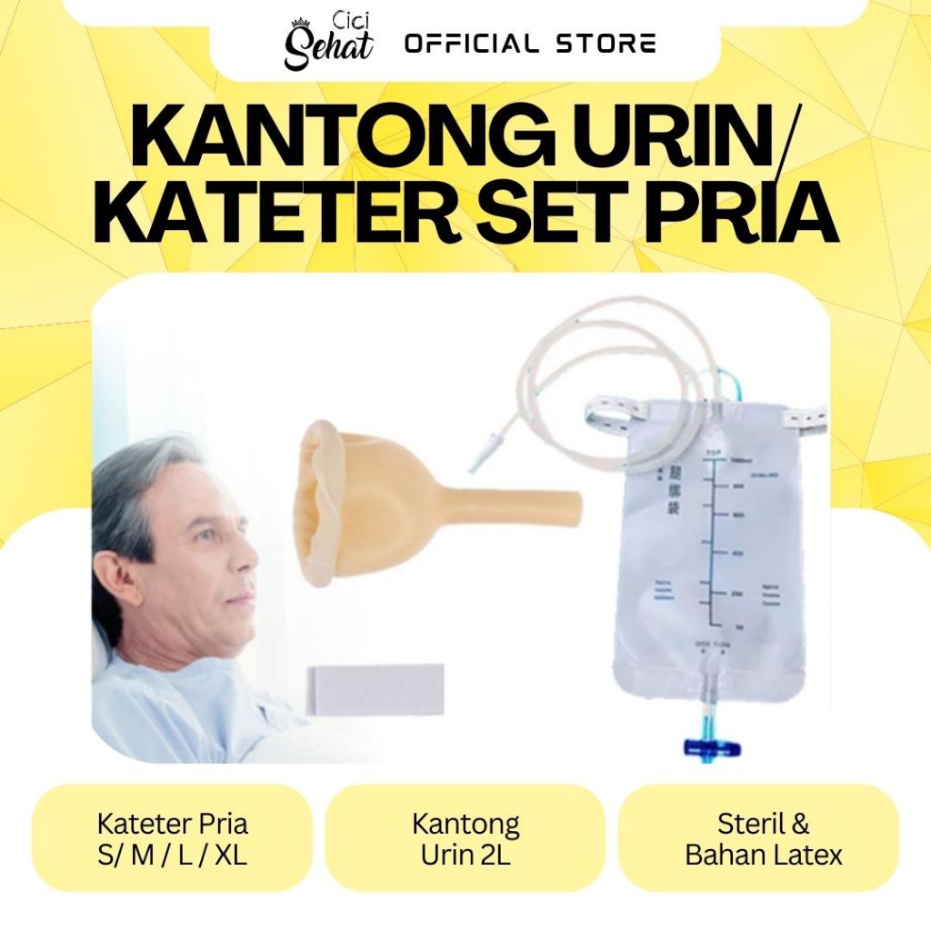 Onemed Kantong Urin Pria - Kateter Urin Set untuk Pria
