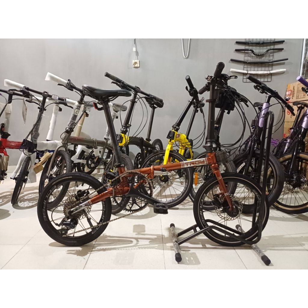 Sepeda Lipat Element Troy 9 Special Edition Rusty Second Upgrade Banyak