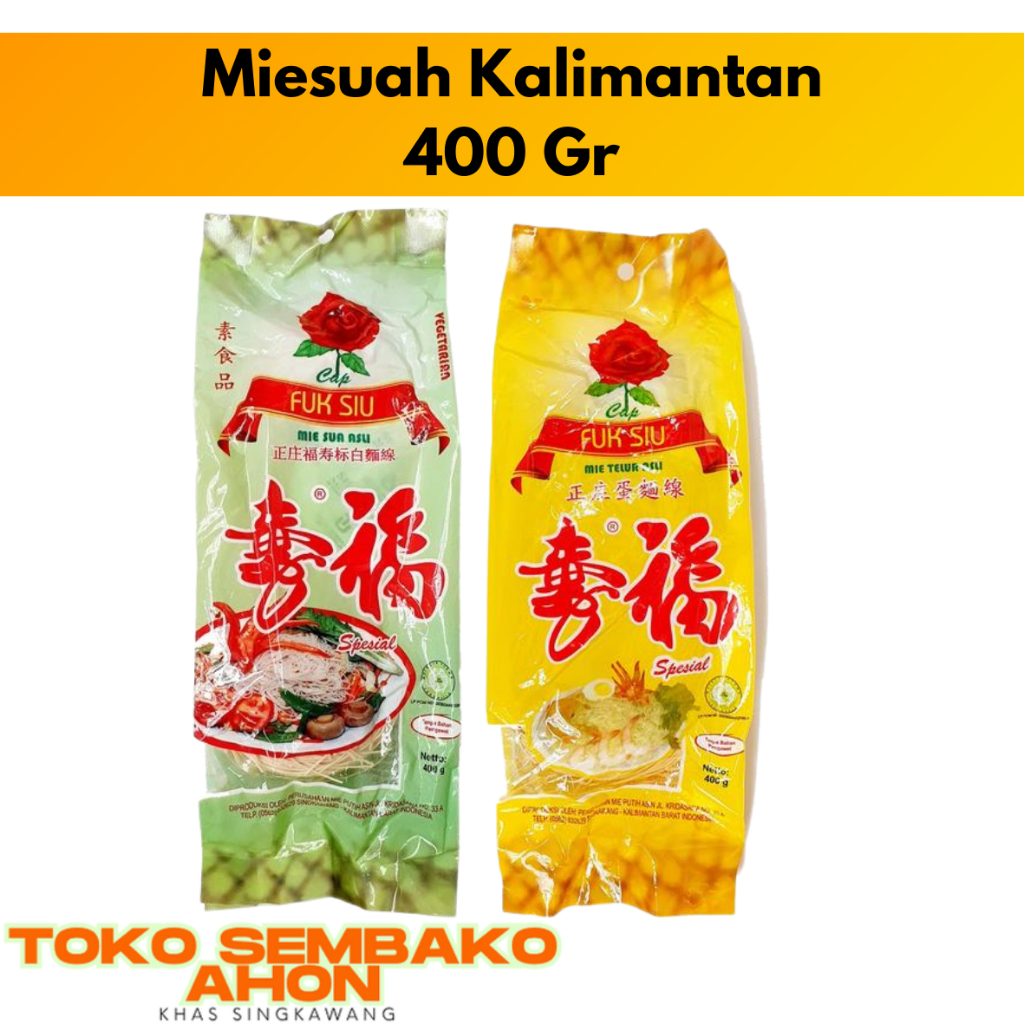 

Miesuah Kalimantan / Mie Suah / mie sua / miesua / misua / misuah / mi sua/ mi suah / Mie Panjang Umur / Mie Telor Kalimantan 400 Gr | Mie Suah Hokkian