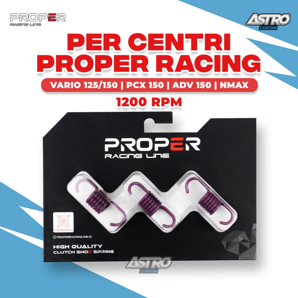 Proper Per Sentri 1200 RPM Vario 125 PCX ADV 150 Per centri Kopling Racing Line Upgrade CVT