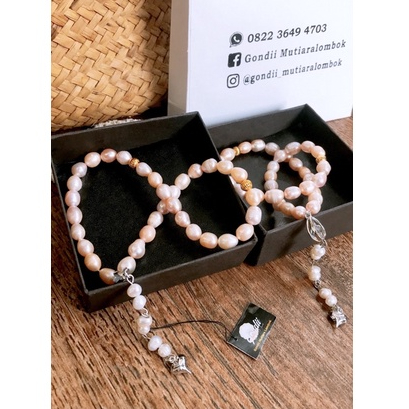 TASBIH MUTIARA AIR TAWAR ASLI LOMBOK