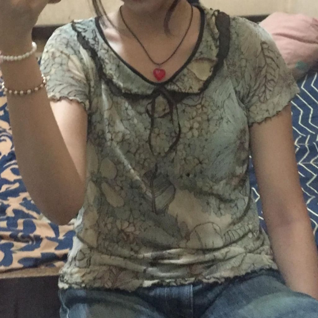 [PREL♡VED] milkmaid top pink coquette cottagecore axes femme longsleeve brown, plaid skirt ♡ prelove