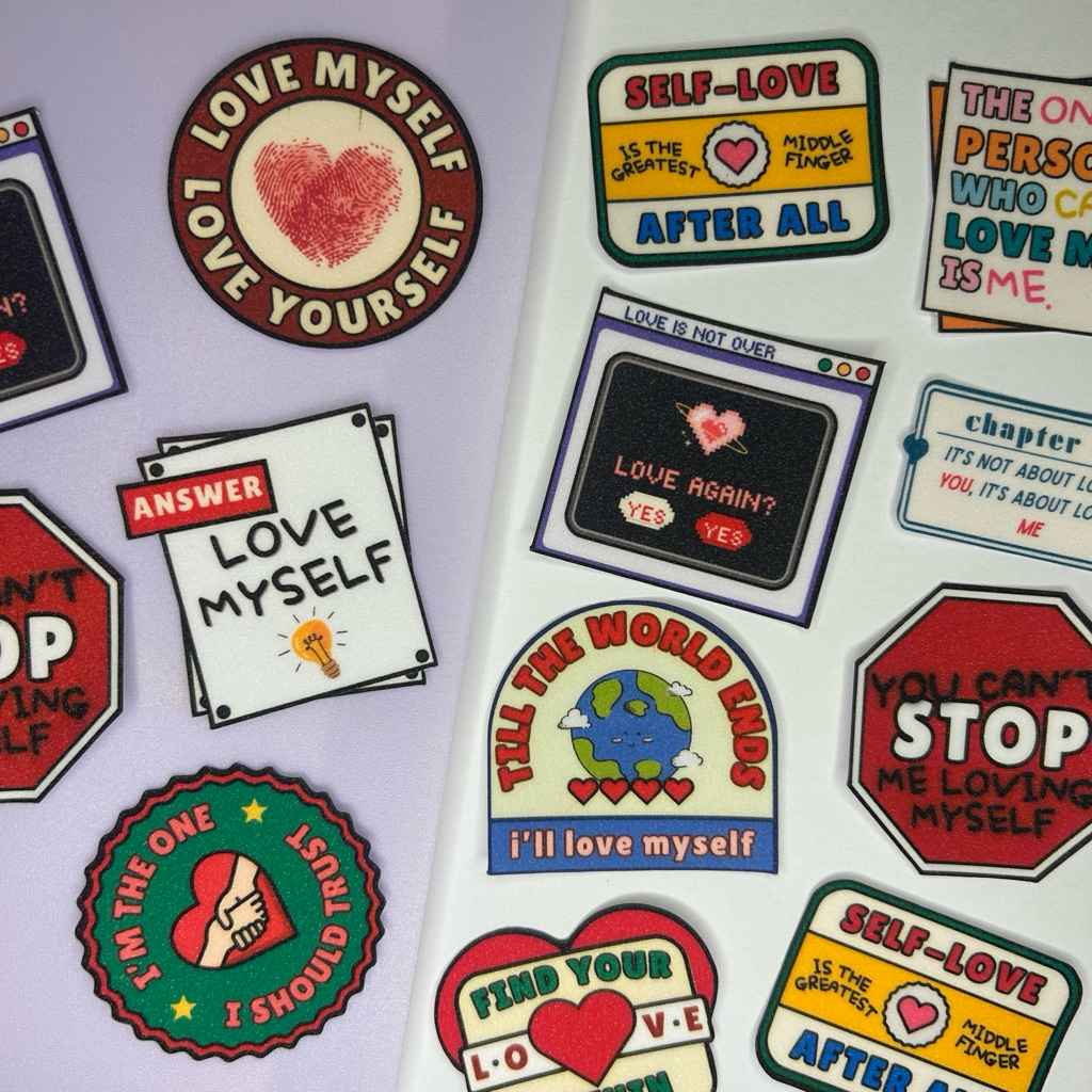 

Sticker vinyl glitter BTS Love Yourself