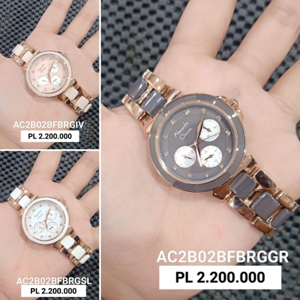 Jam Fashion Wanita Alexandre Christie AC 2B02 BF Ceramic Original