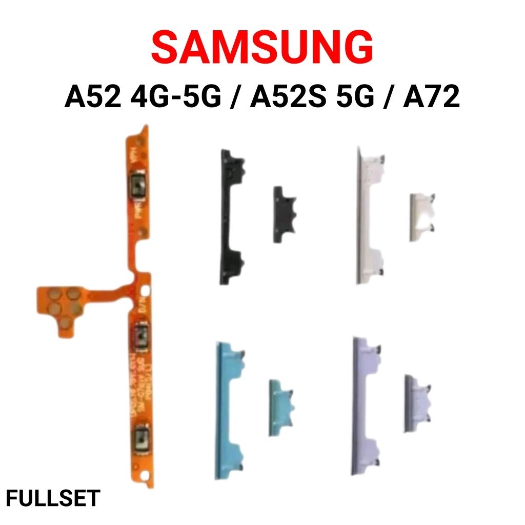 Tombol On Off Samsung A72 / A52S 5G / A52 5G / A52 4G Flexibel On Off Volume Fullset Original 100%