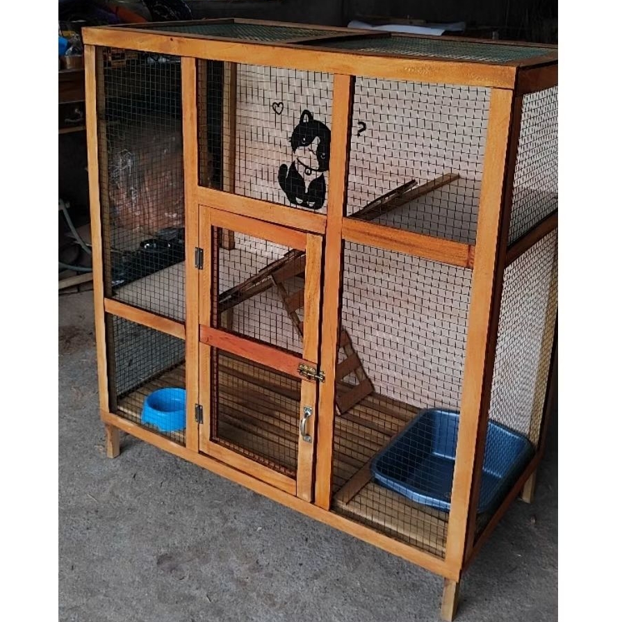 Kandang Kucing Kayu Besar Murah