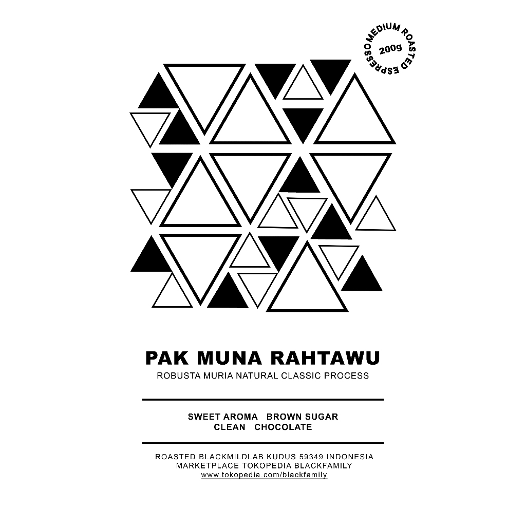 

Biji Kopi Robusta Espresso Pak Muna Rahtawu Natural Roasted Beans Fine Espresso Coffee