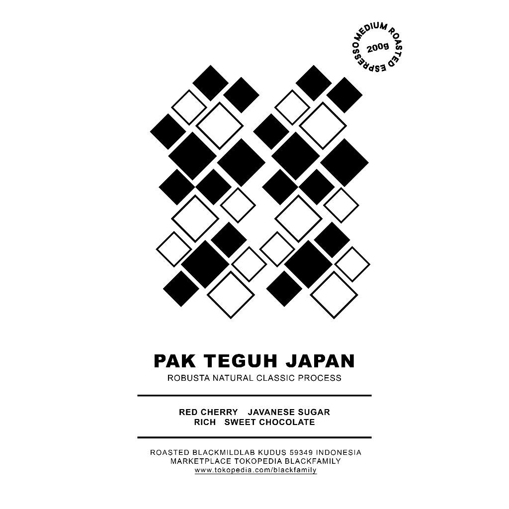 

Biji Kopi Robusta Espresso Pak Teguh Japan Natural Roasted Beans Fine Espresso Coffee