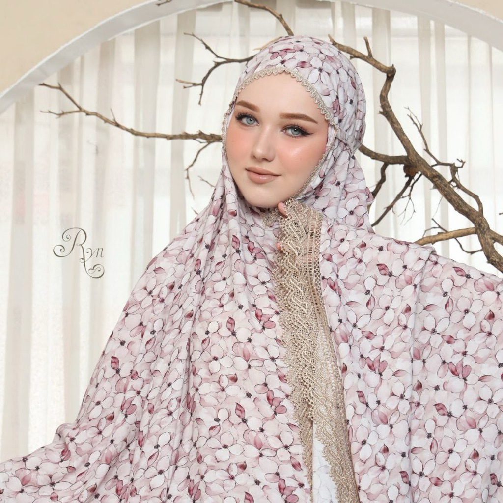 Mukena Rayyan Zain | Mukena Traveling Rayon Viscose Import Jumbo