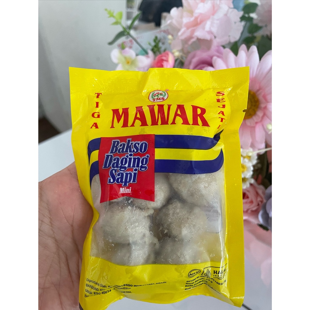 

Baso Daging Sapi Mini Mawar Kuning Super Isi 10