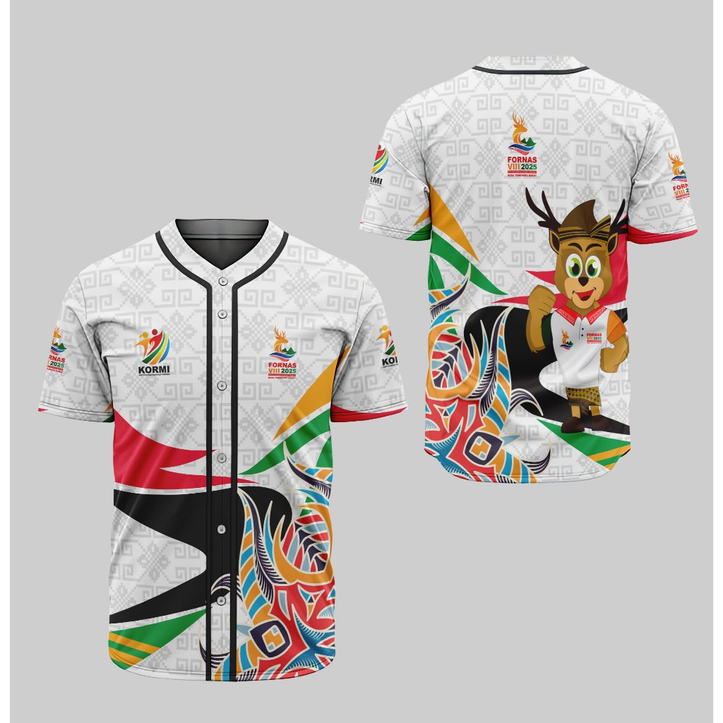 dStore - Baju Baseball Jersey FORNAS VIII NTB - Baju Fornas Jersey Fornas NTB Lengan Pendek Kaos Bas
