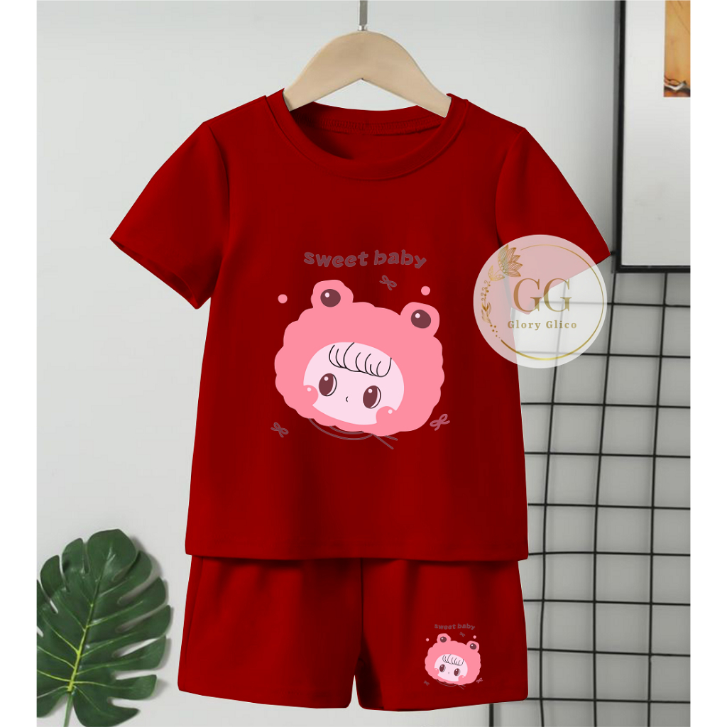 GG Setelan Anak Cowok Cewek Gambar Sweet Baby