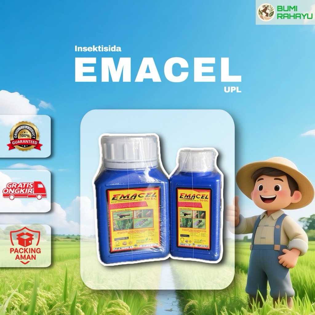 Insektisida EMACEL – Obat Hama Wereng, Penggerek, Ulat Grayak