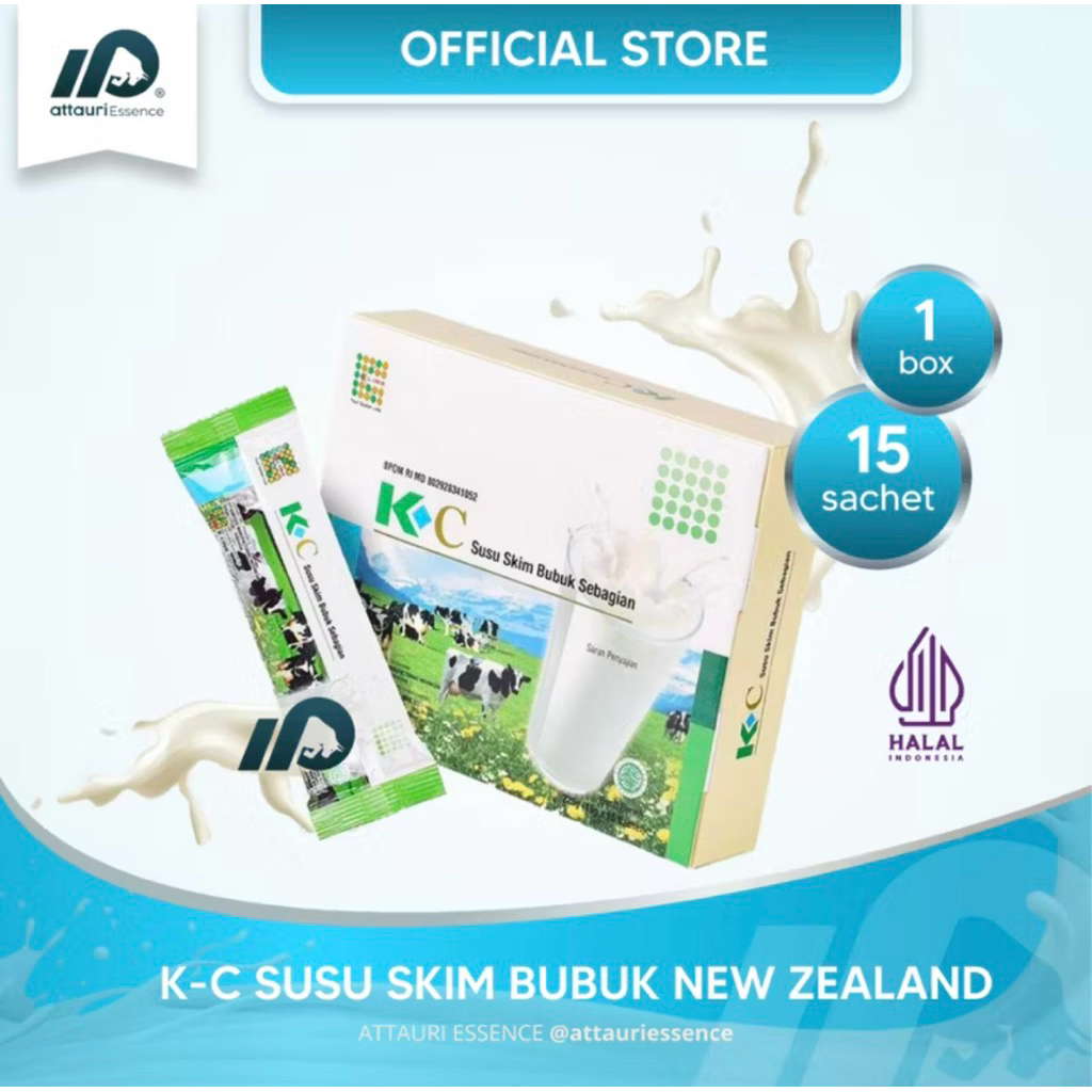 

K-C Susu Skim Bubuk (1 Box isi 15 Sachet) Susu Skim K-Link Original Skim Milk Powder New Zealand untuk Kekebalan Tubuh Memelihara kesehatan tubuh Original K-Link Official Store