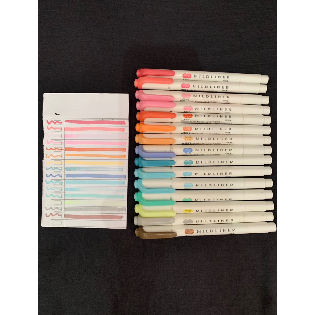 

DiSCOUNT 22%+ FREE BRUSH PEN MINISO LIKE NEW 15 Mildliner Mild liner Zebra Highlighter Murah Stabilo Handlettering Hand lettering Art