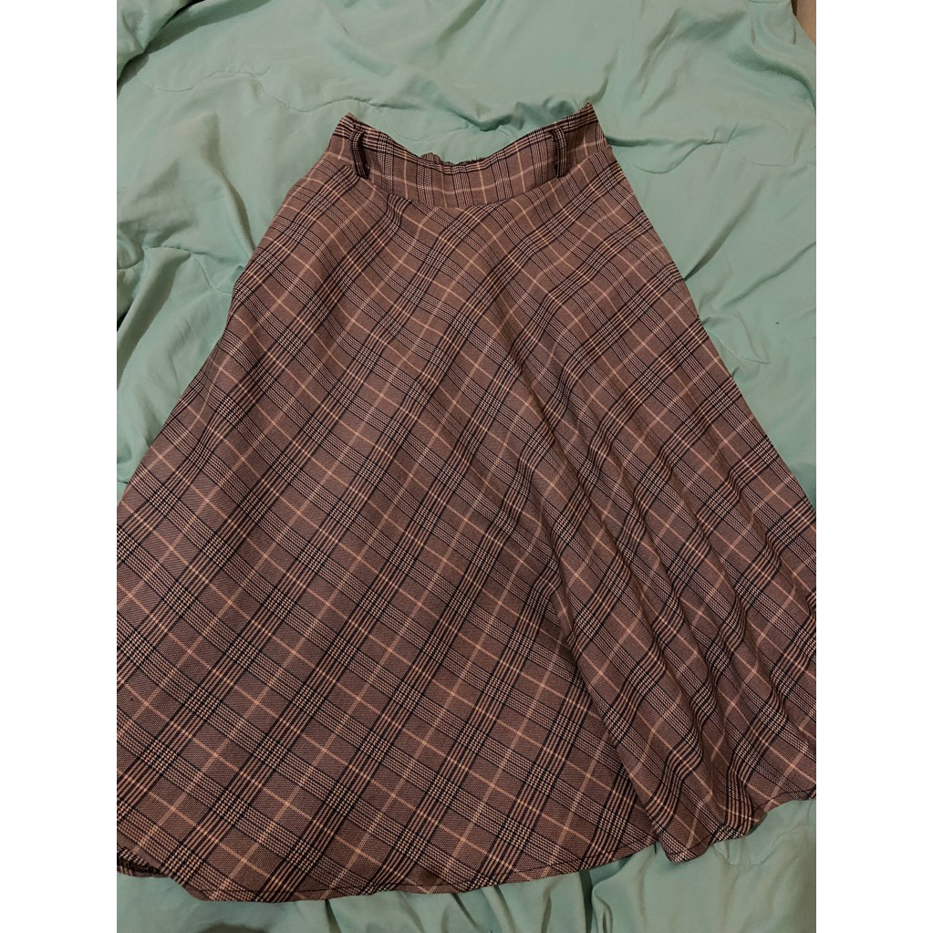 rok kotak kotak korean style