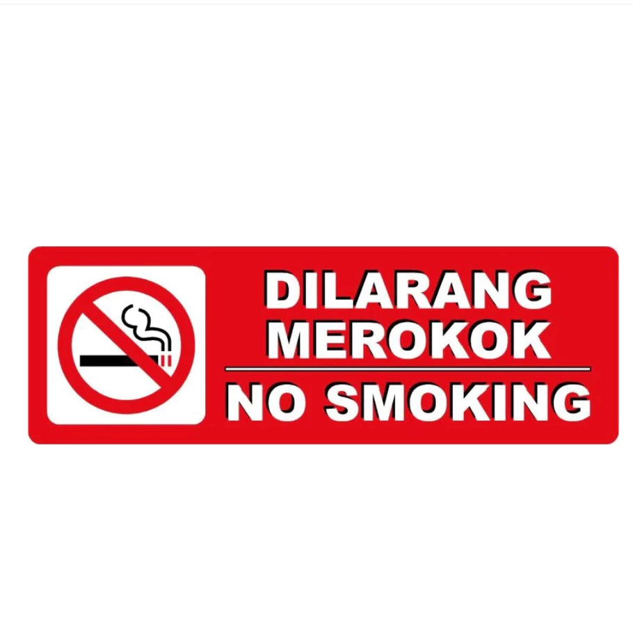 

STIKER DILARANG MEROKOK MERAH 5x15 cm NO SMOKING VAPE RAMBU PERINGATAN BAHAYA WLBEE