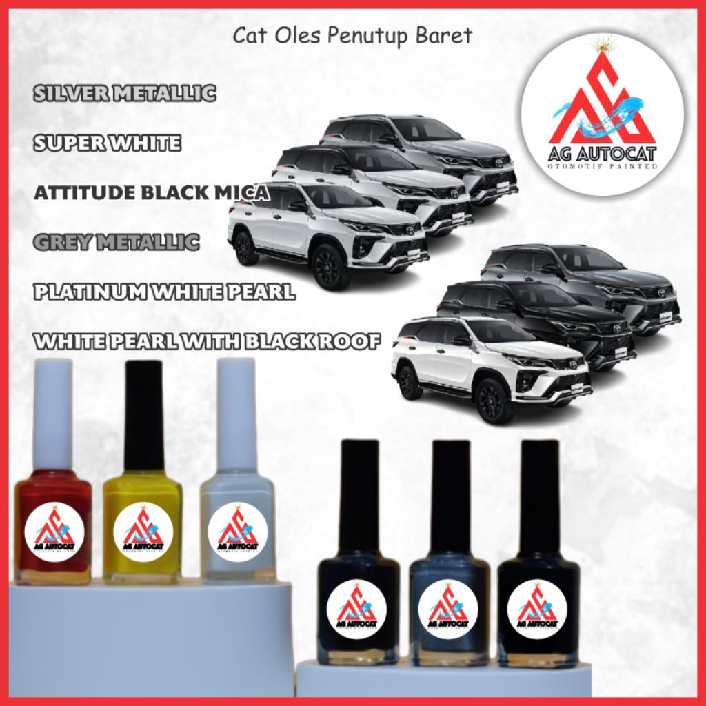 CAT OLES PENGHILANG BARET MOBIL TOYOTA FORTUNER NEW SILVER, PUTIH, HITAM, GREY ALL VARIAN TERMURAH
