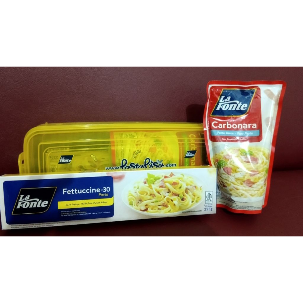 

Paket FETTICCINE PASTA & PASTA SAUCE CARBONARA
