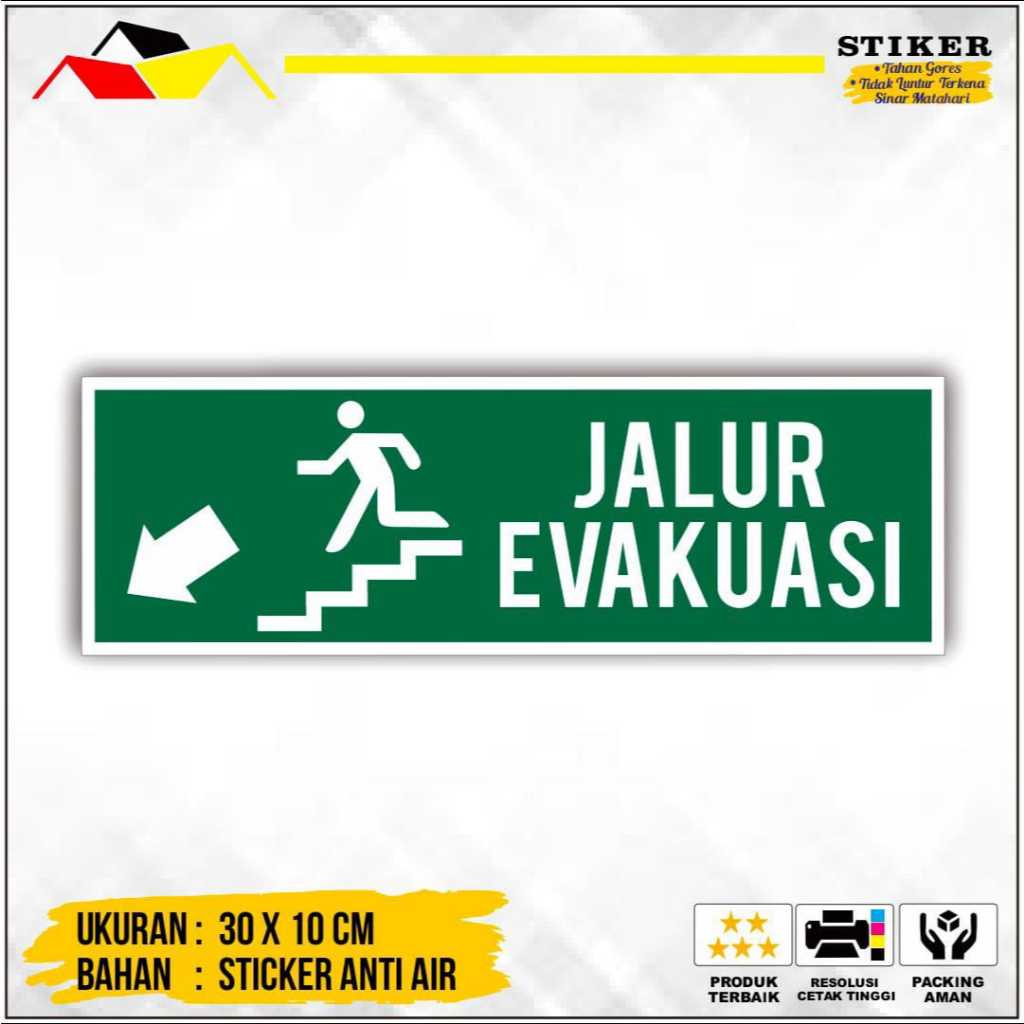 

SIGN / RAMBU STIKER JALUR EVAKUASI TURUN KIRI