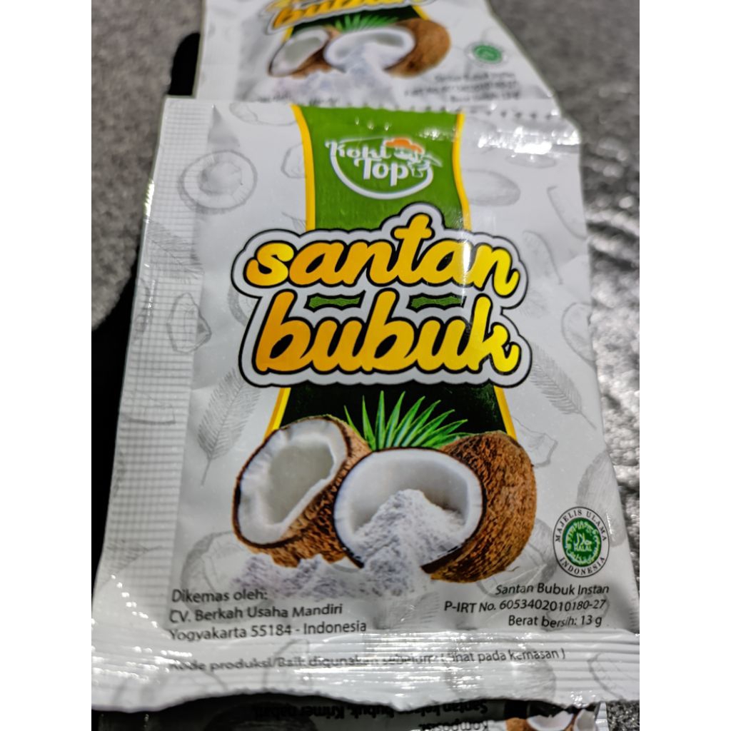 

Promo Santan Renceng Isi 10 pcs - Santan Bubuk Kemasan 13gr Santanpas dan Koki Top