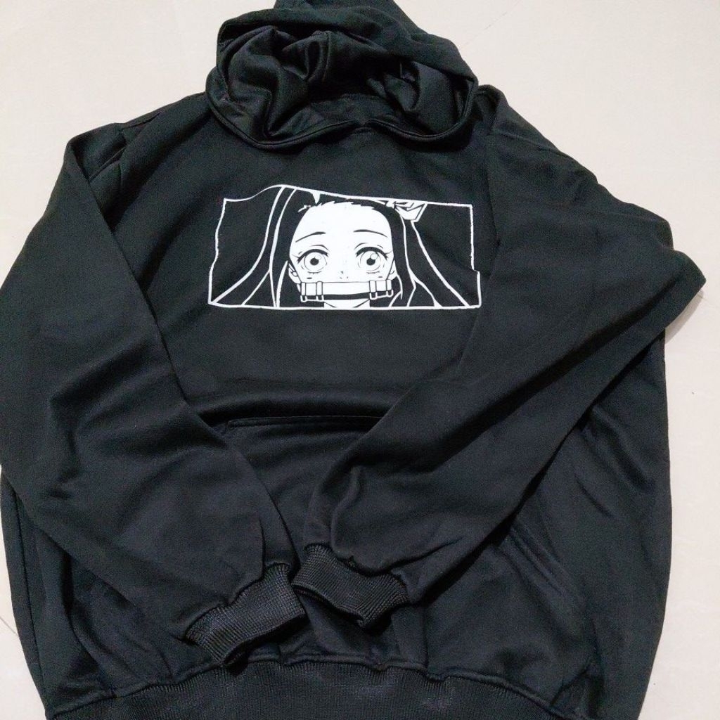 Hoodie Wanita Pria Nezuko Demon slayer
